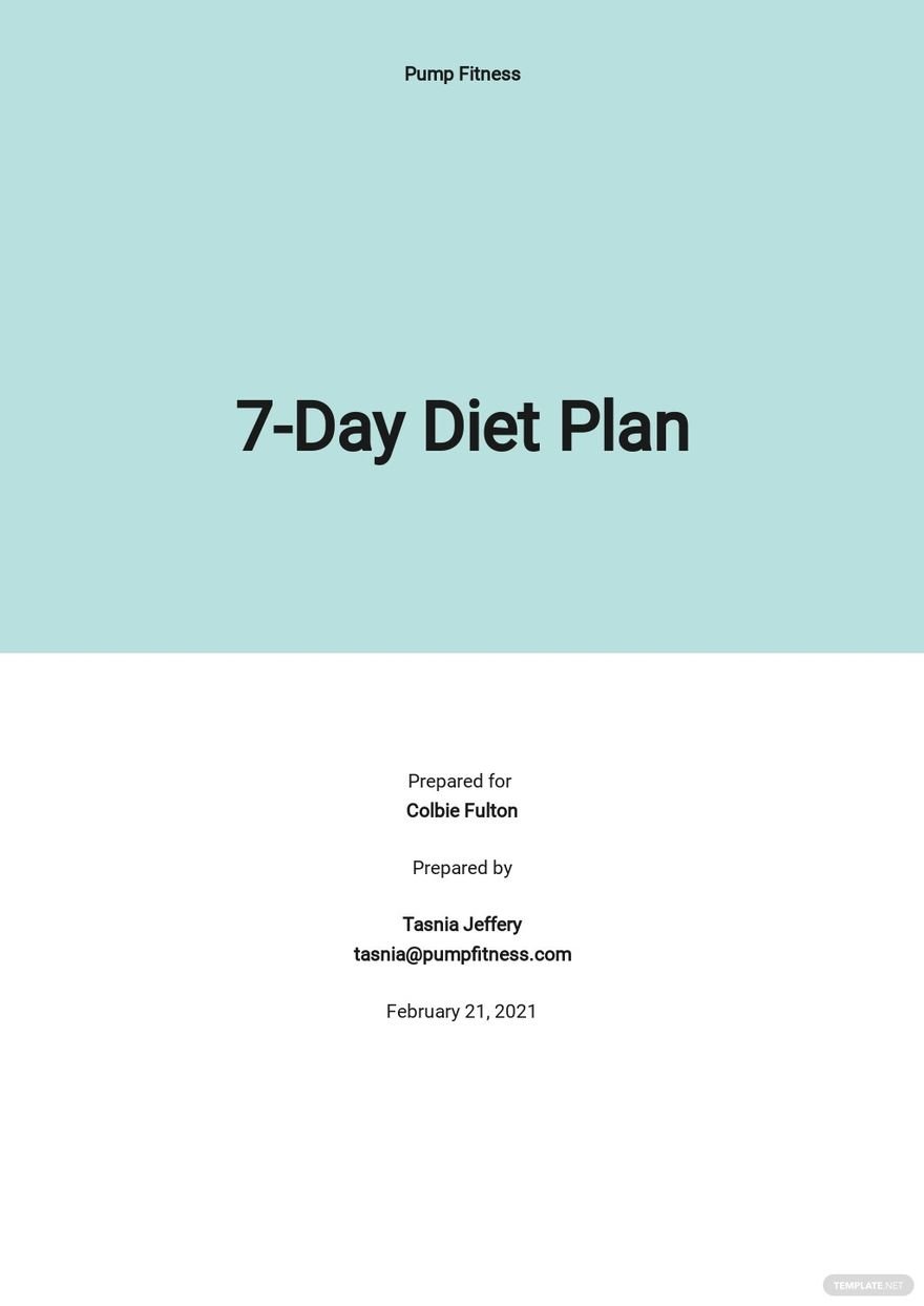 Diet Plans Templates - Format, Free, Download | Template.net