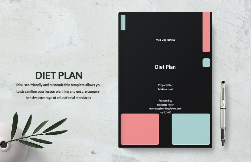Sample Diet Plan Template in Word, Google Docs, PDF, Apple Pages