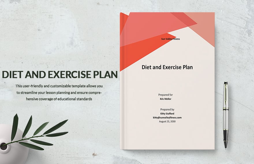 Diet and Exercise Plan Template in Word, Google Docs, PDF, Apple Pages