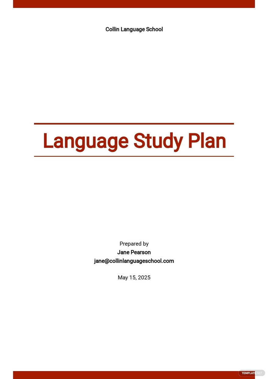 language study plan essay