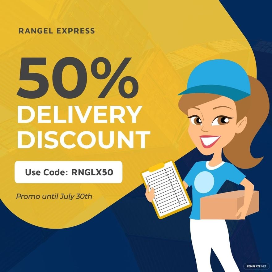 Delivery Discount Instagram Post Template