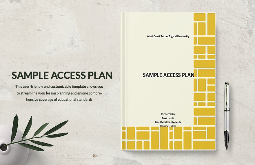 Sample Access Plan Template in Word, Google Docs, PDF, Apple Pages