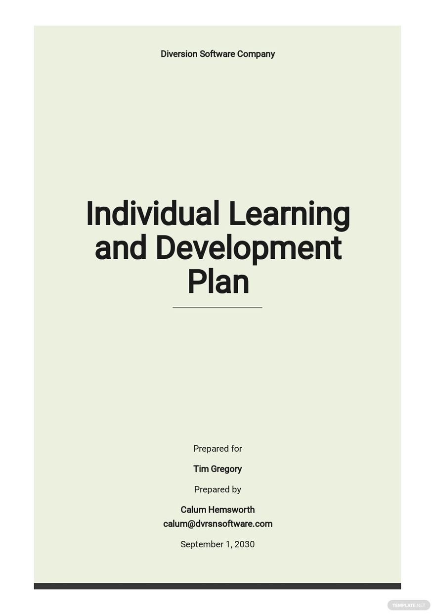 Individual Development Plan Template For Employees - Google Docs, Word ...