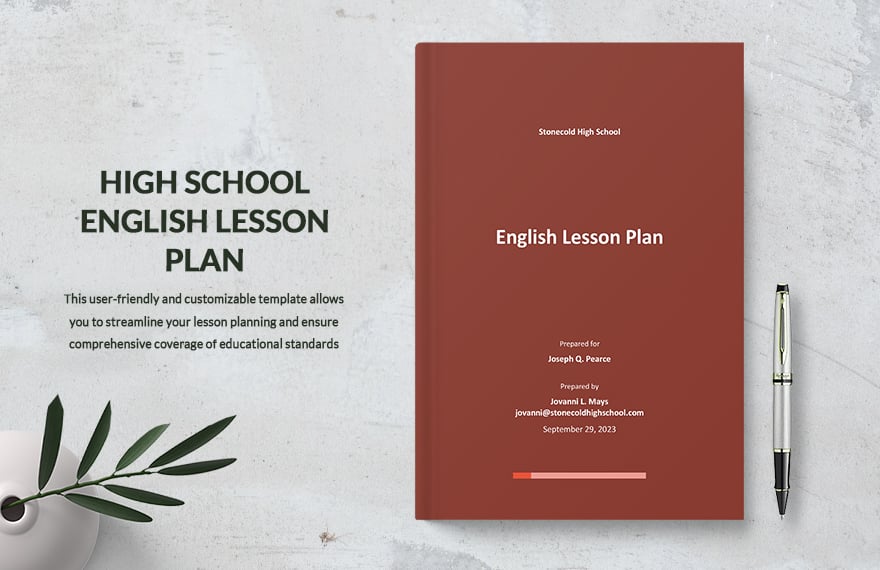 High School English Lesson Plan Template