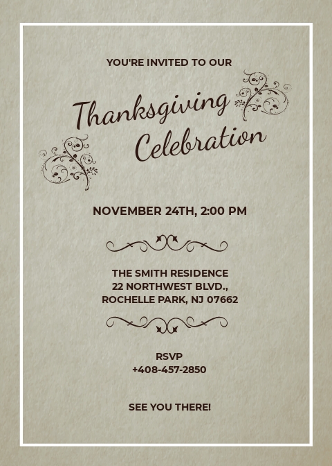 Printable Thanksgiving Invitation Template Word Apple Pages Psd Publisher Template Net