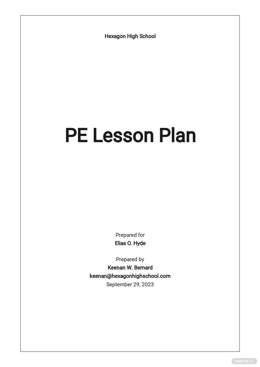 High School Weekly Lesson Plan Template - Google Docs, Word, Apple ...