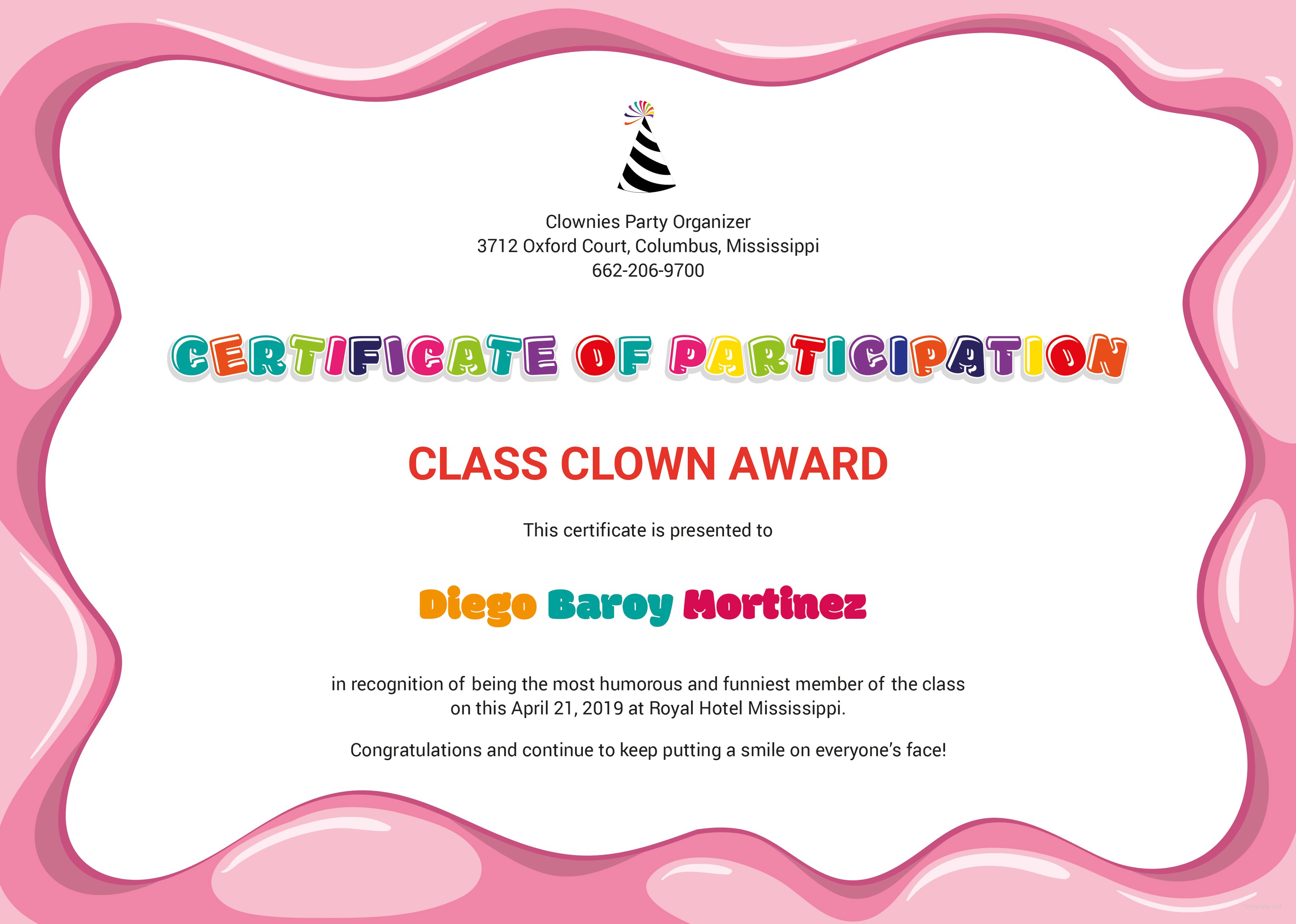 Free Funny Certificate Templates For Word Printable Templates