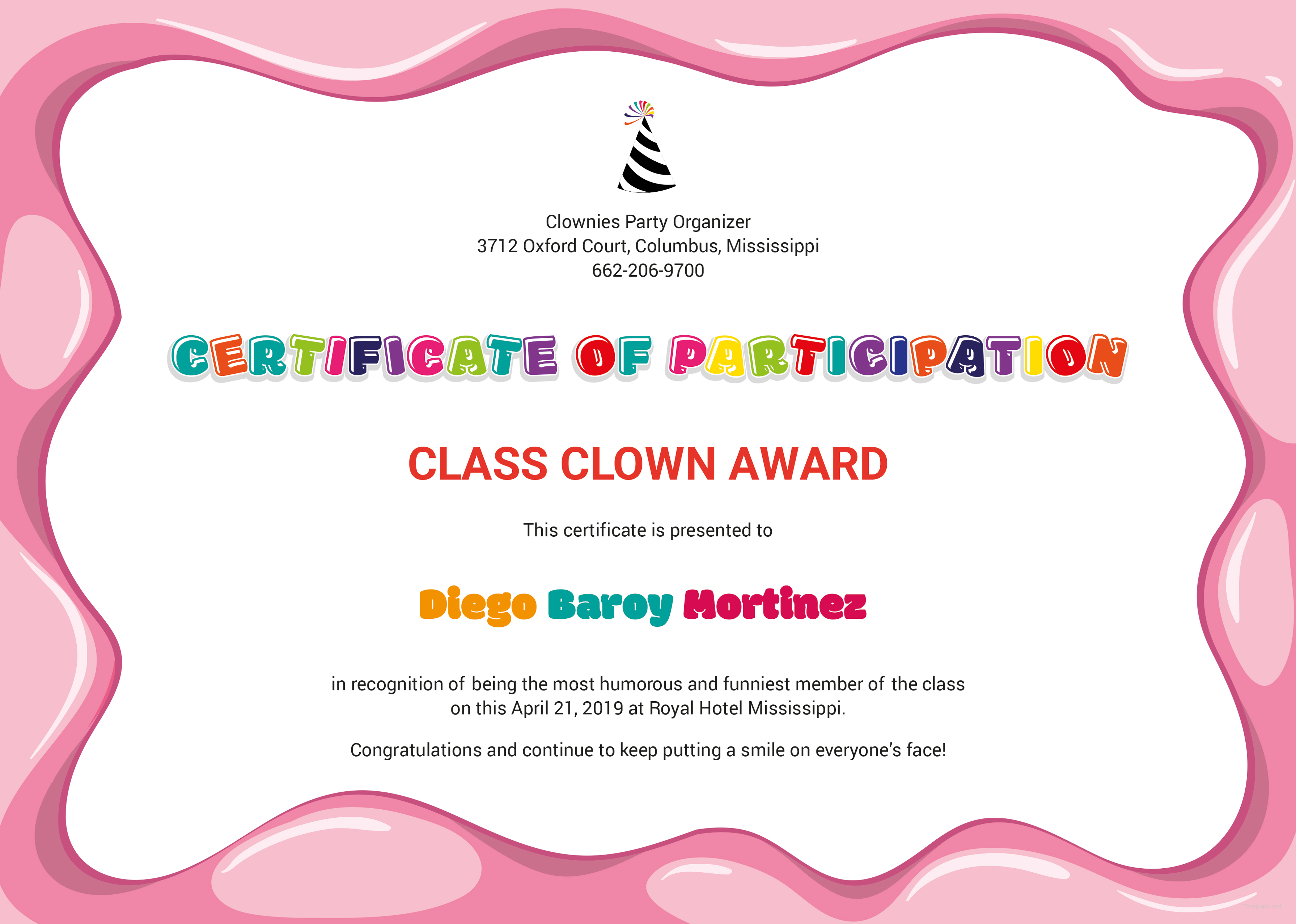 Free Funny Certificate Templates For Word Printable Online 