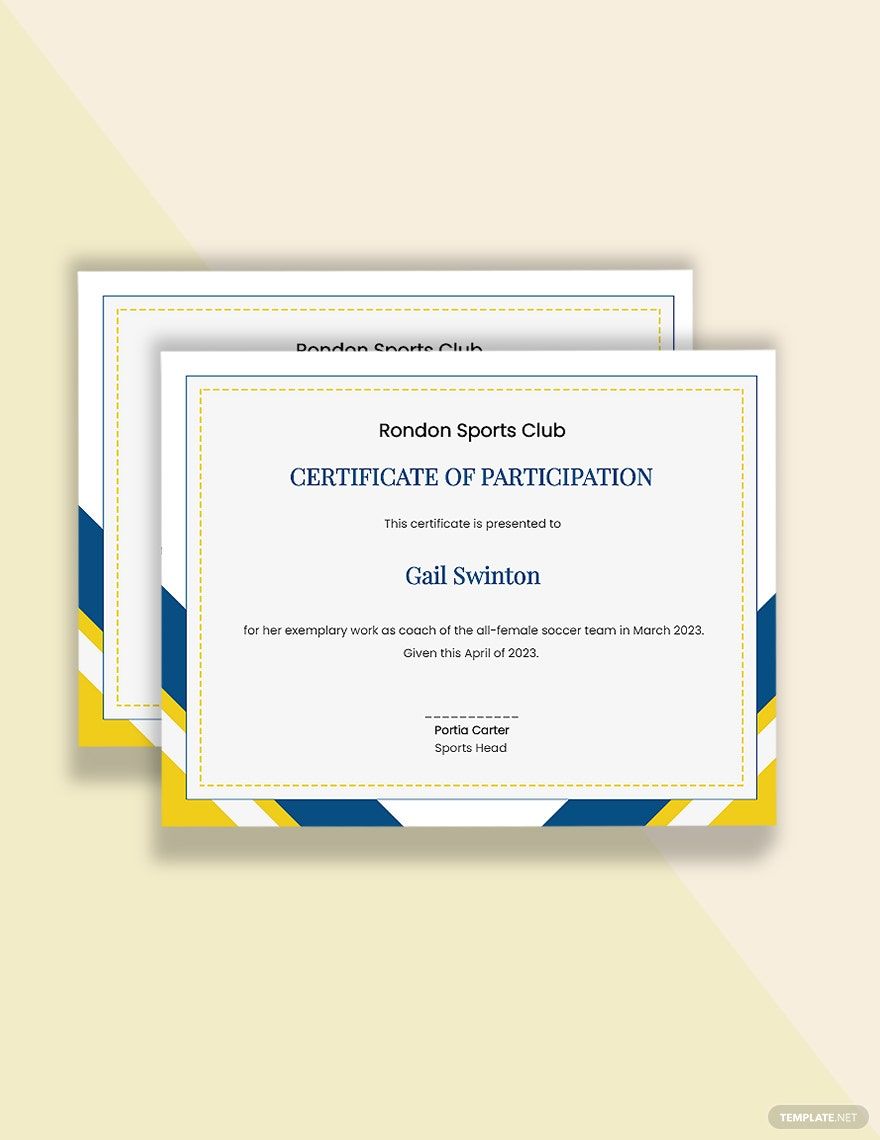 Funny Participation Certificate Template