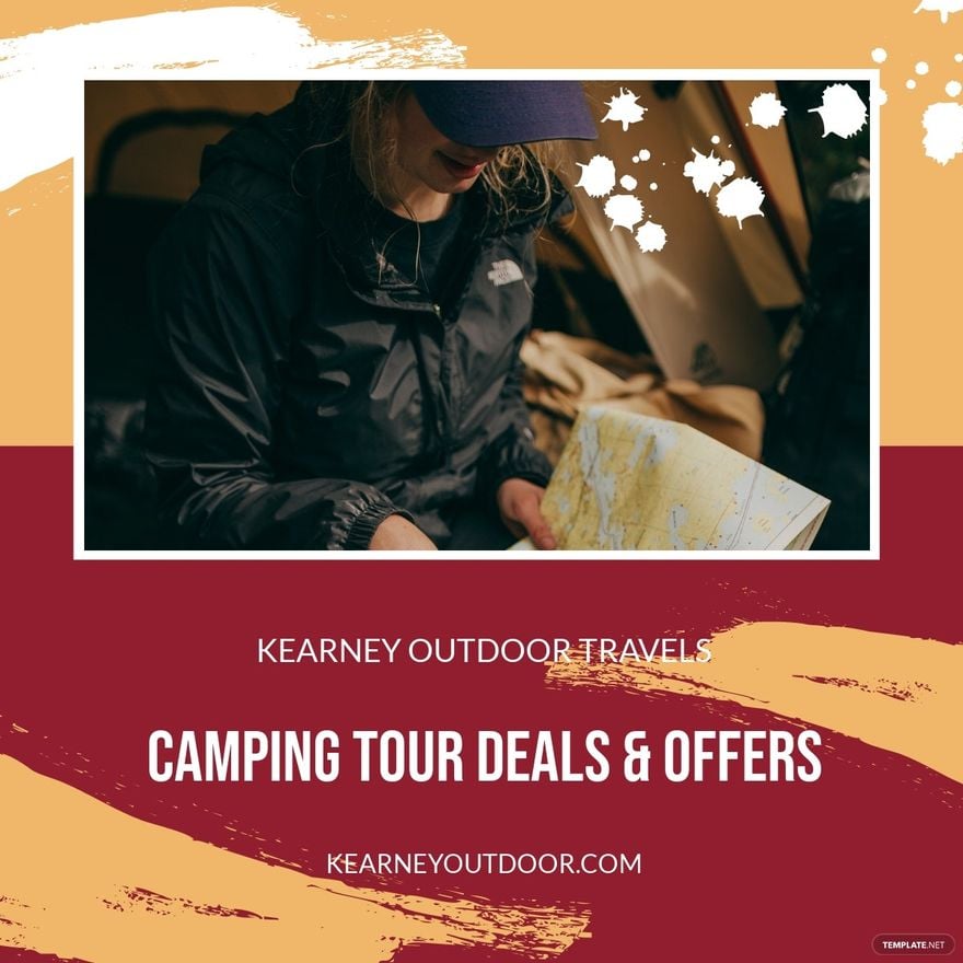 Free Camping Tour Offer Linkedin Post Template
