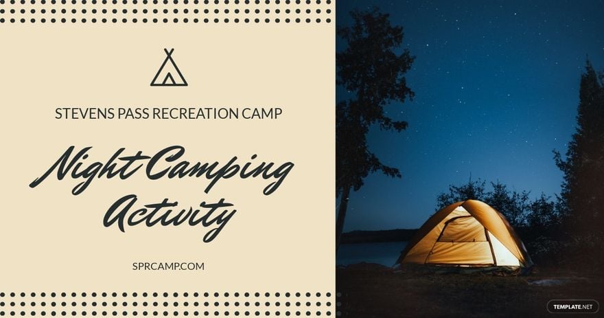 Night Camping Facebook Post Template.jpe