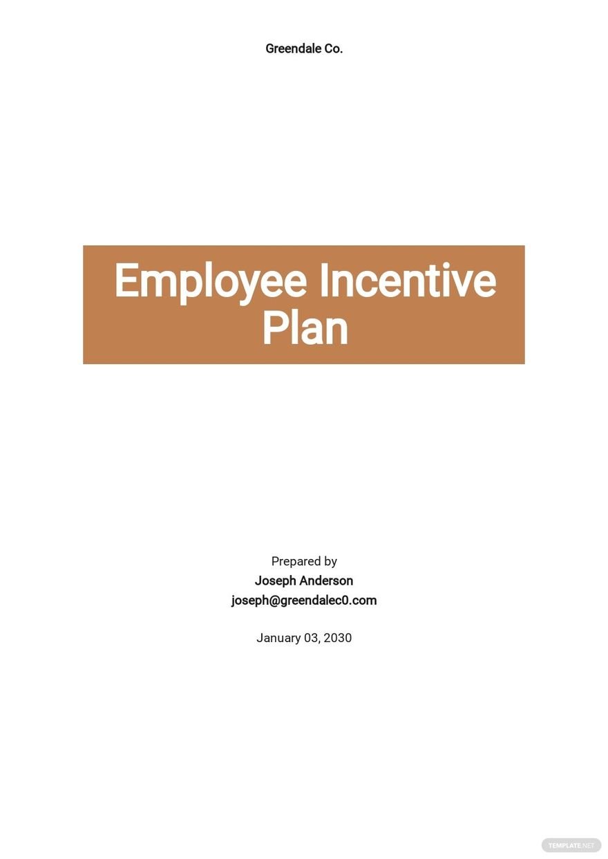 Employee Incentive Plan Template Google Docs Word Apple Pages PDF