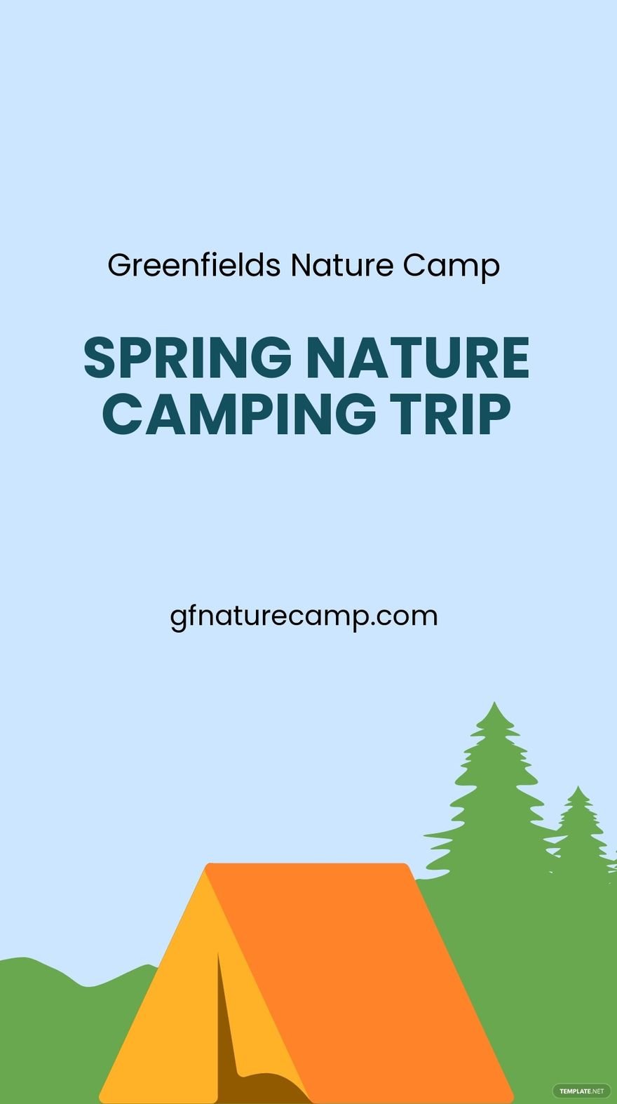 Free Nature Camping Whatsapp Post Template