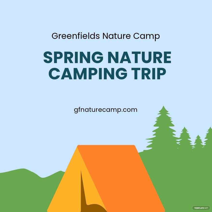Free Nature Camping Linkedin Post Template