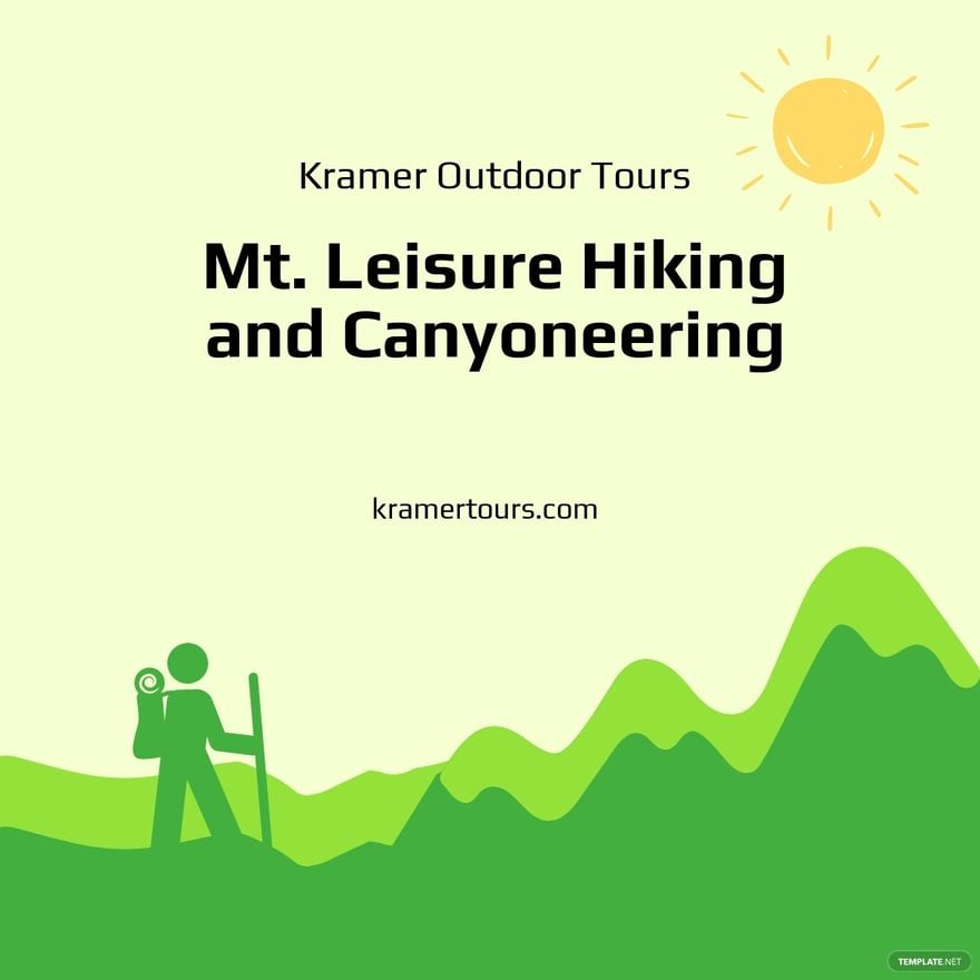 Free Hiking Tour Linkedin Post Template