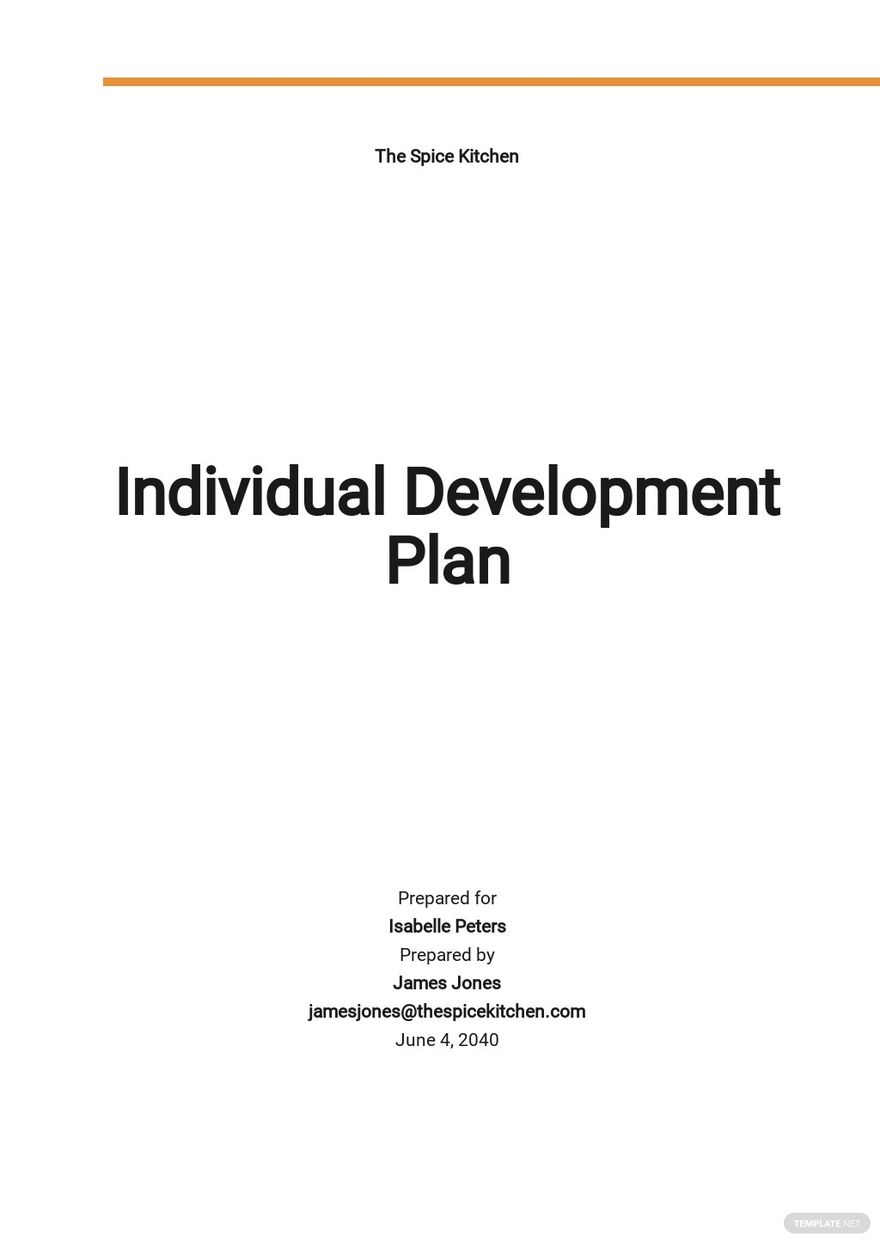 Individual Leadership Development Plan Template - Google Docs, Word ...