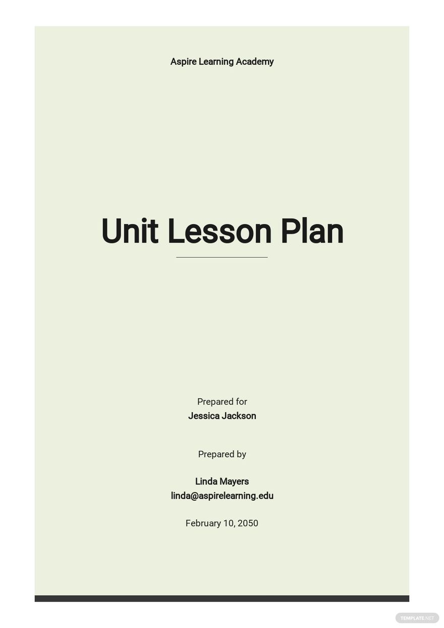 Science Unit Lesson Plan Template - Google Docs, Word, Apple Pages, PDF ...