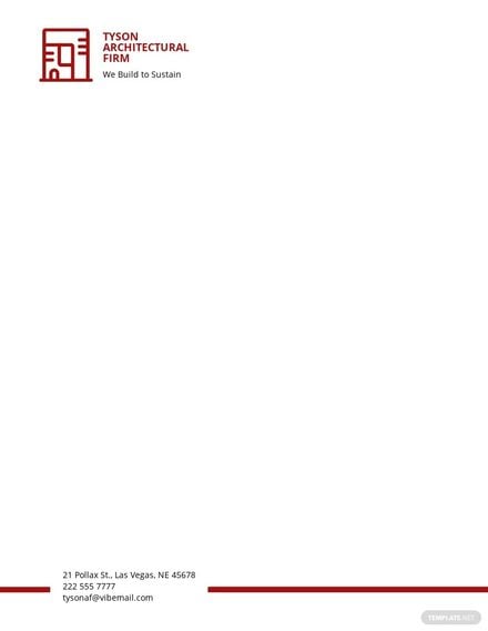 Architecture Official Letterhead Template in Word, Google Docs
