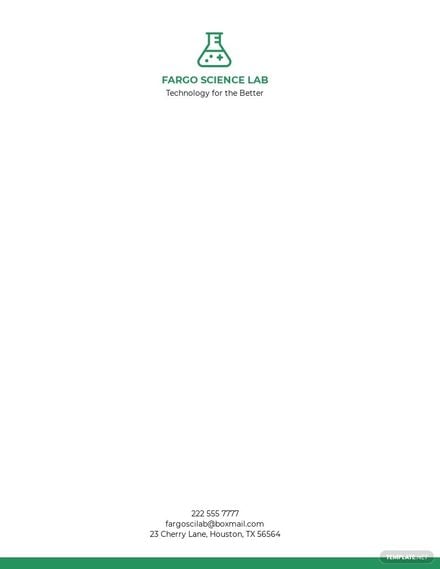 Science Official Letterhead Template