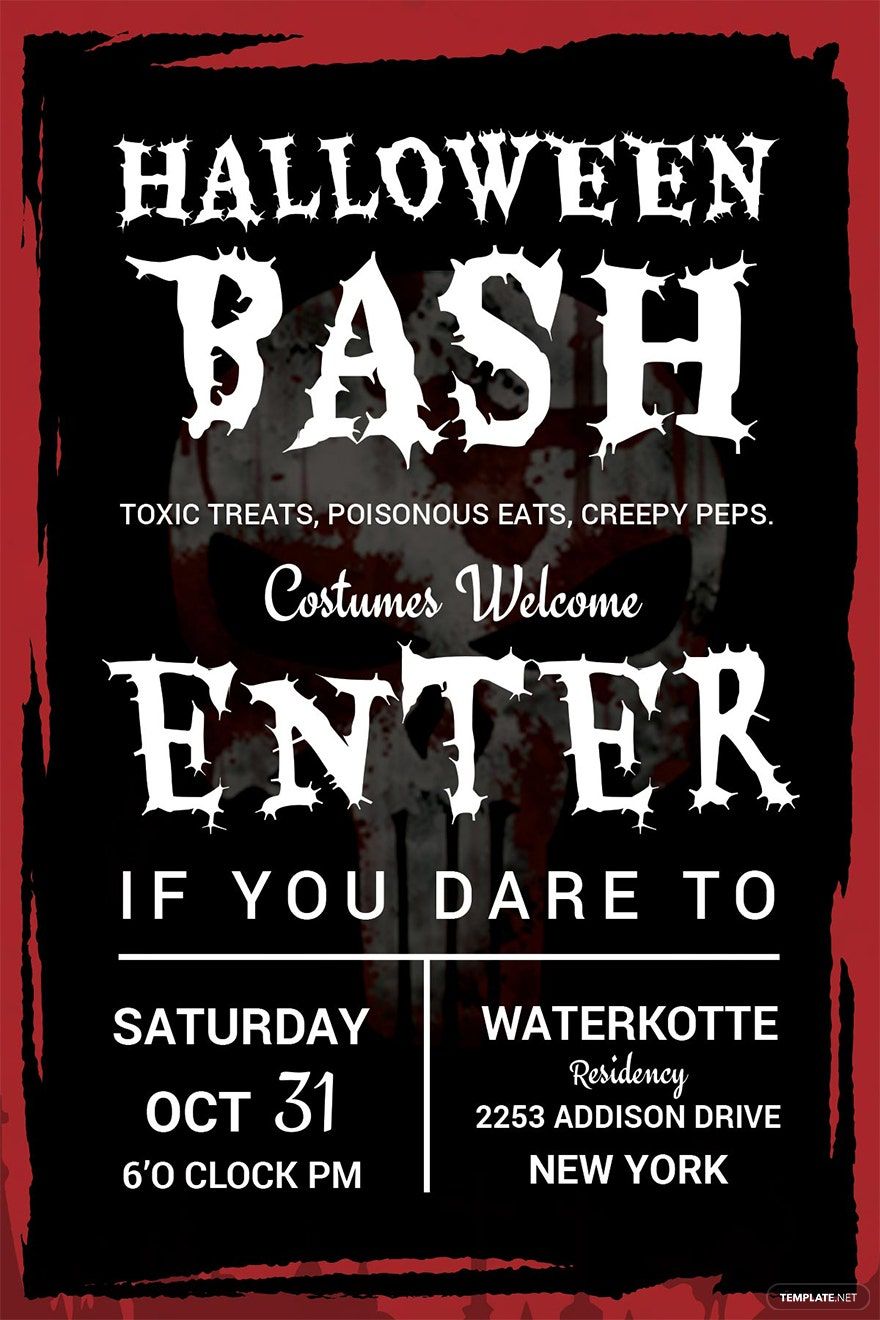 Halloween Bash Invitation Sample Template