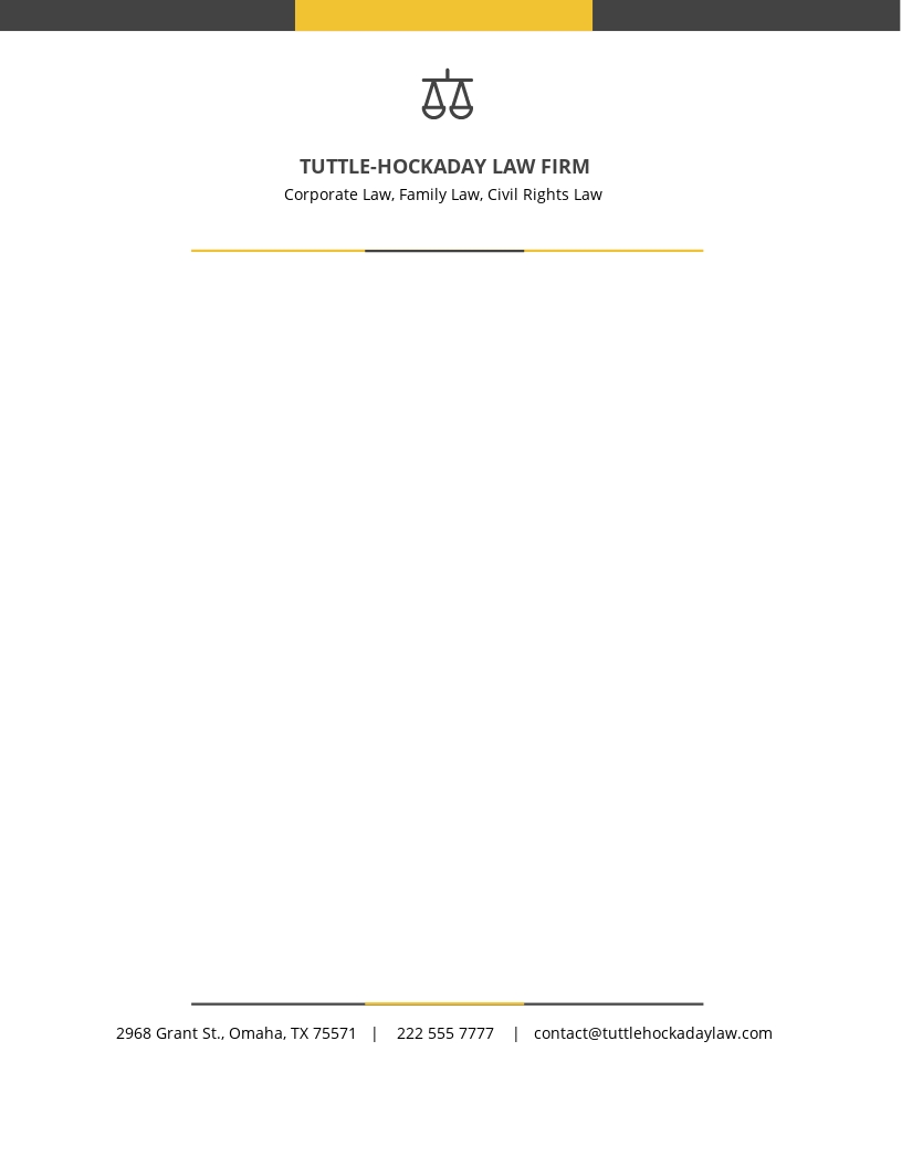 Attorney at Law Letterhead Template Illustrator, InDesign, Word