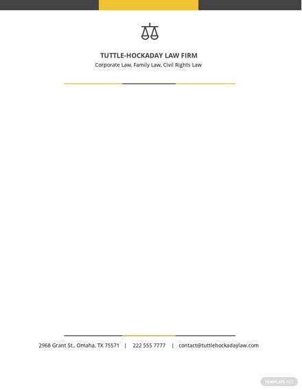 Free Sample Law Firm Letterhead Template