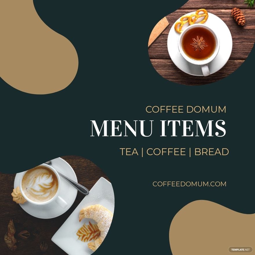 Cafe Menu Instagram Post Template