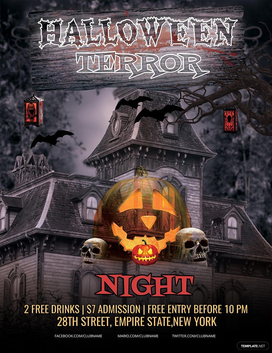 Halloween Terror Night Flyer Template