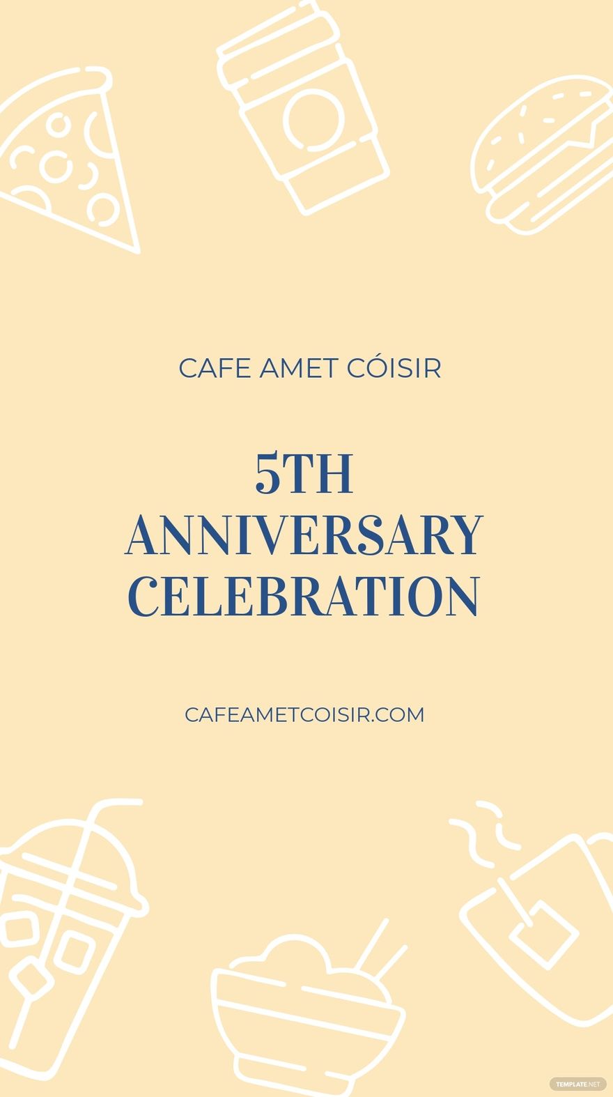 Cafe Anniversary Celebration Instagram Story Template