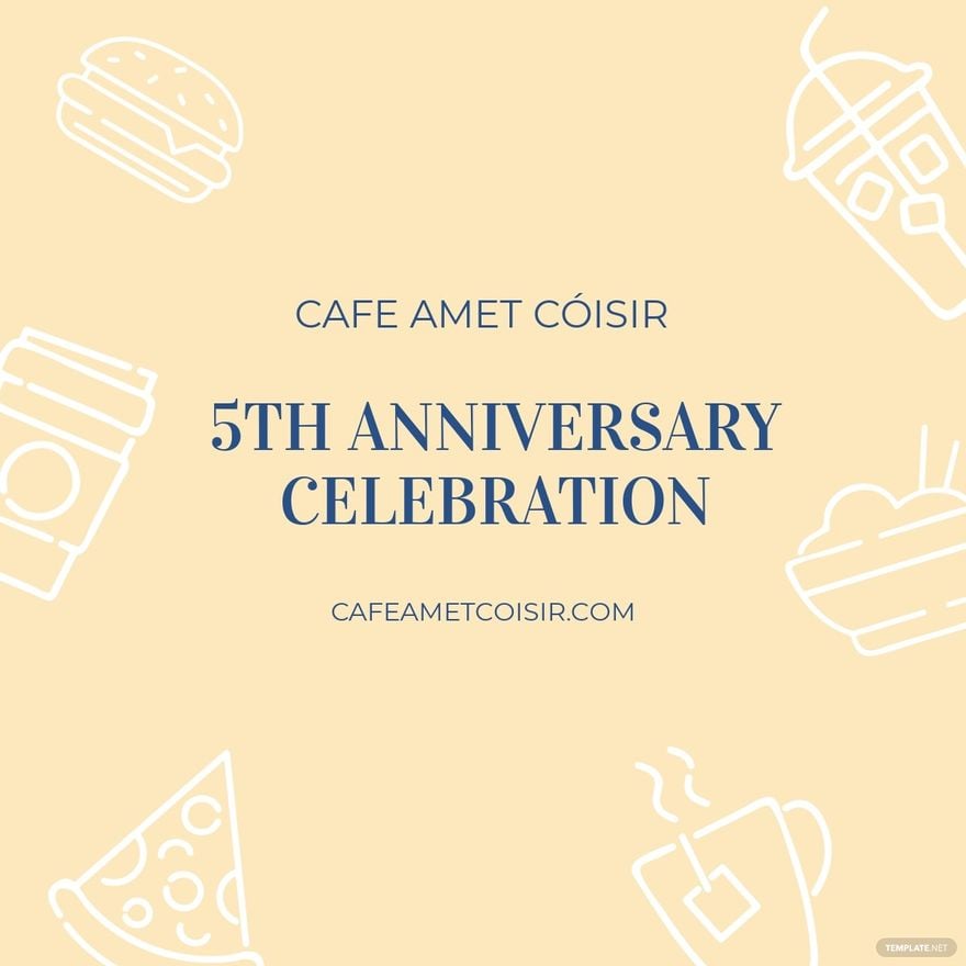 Cafe Anniversary Celebration Linkedin Post Template