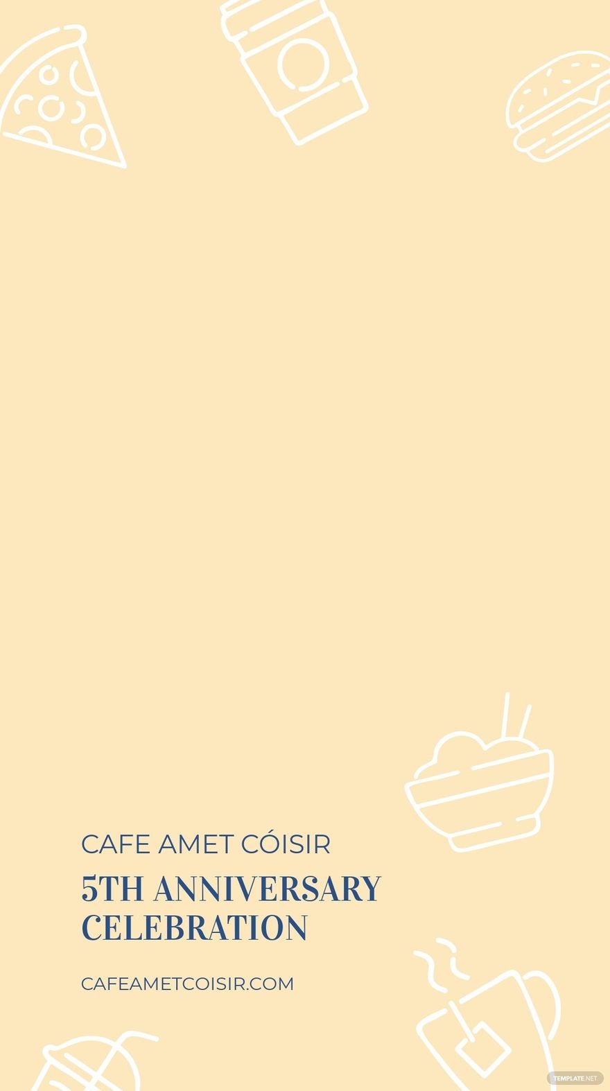 Cafe Anniversary Celebration Snapchat Geofilter Template