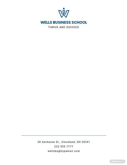 Adult Education & Business School Letterhead Template