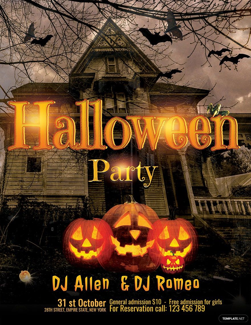 Halloween DJ Party Flyer Template