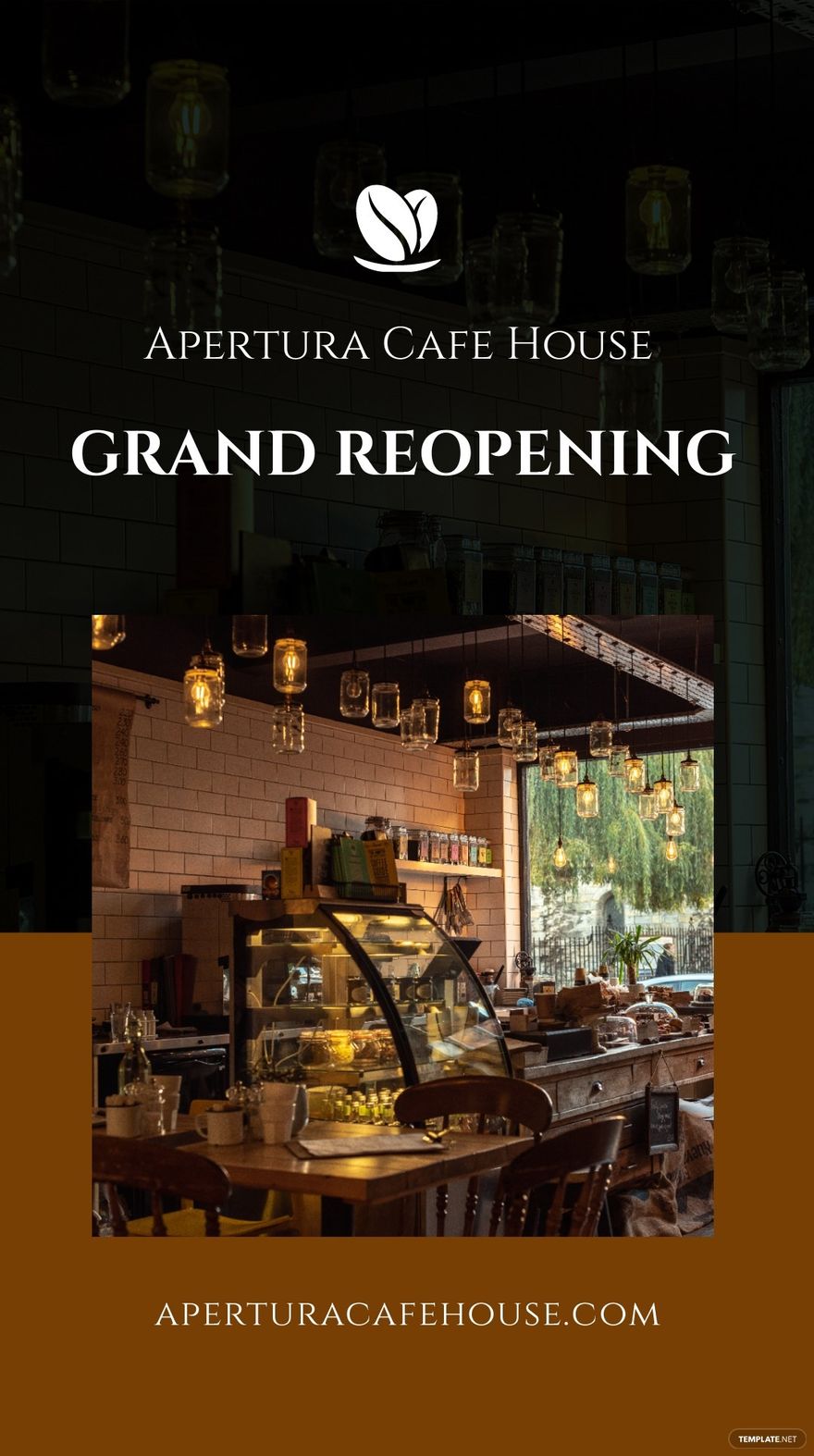 Cafe Grand Re-Opening Instagram Story Template