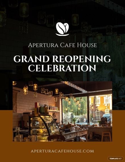 Cafe Grand Re Opening Flyer Template.jpe