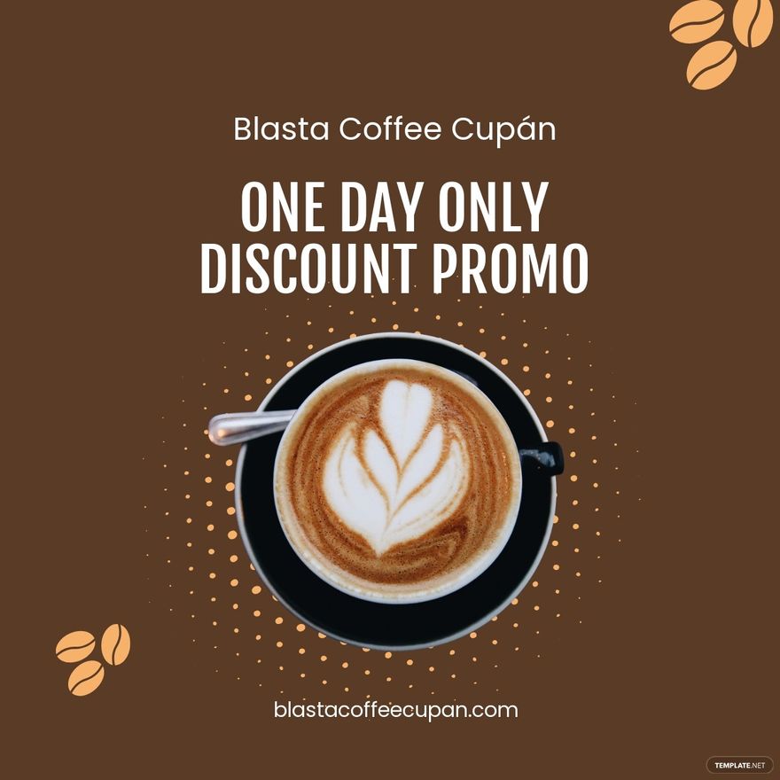 Free Coffee Discount Promotion Linkedin Post Template