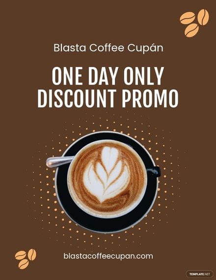 Coffee Discount Promotion Flyer Template
