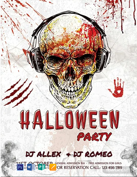 7 Free Halloween Flyer Templates Word Doc Psd Indesign Apple Pages Publisher Illustrator Template Net