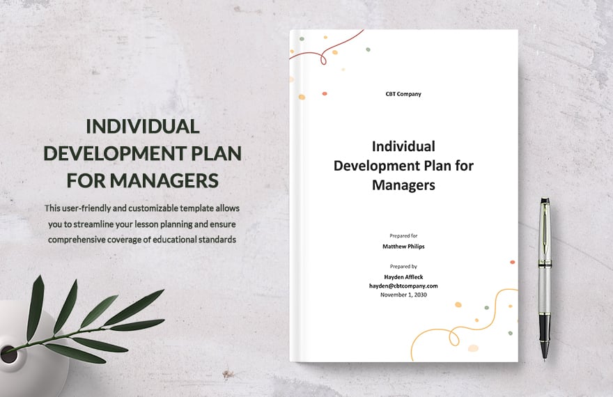 Individual Development Plan Template for Managers in Word, Google Docs, PDF, Apple Pages
