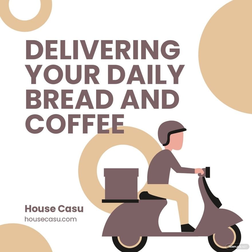 Cafe Delivery Instagram Post Template