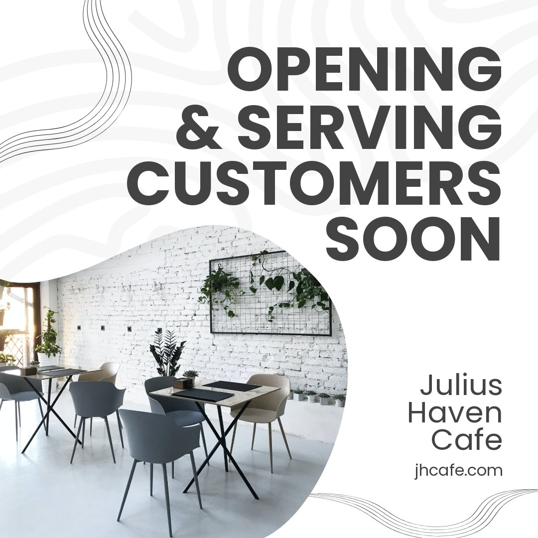 Cafe Opening Announcement Instagram Post Template