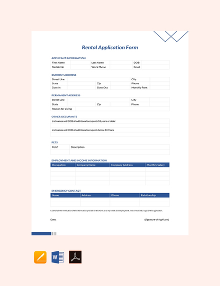 Free-Rental-Application-Form-Template
