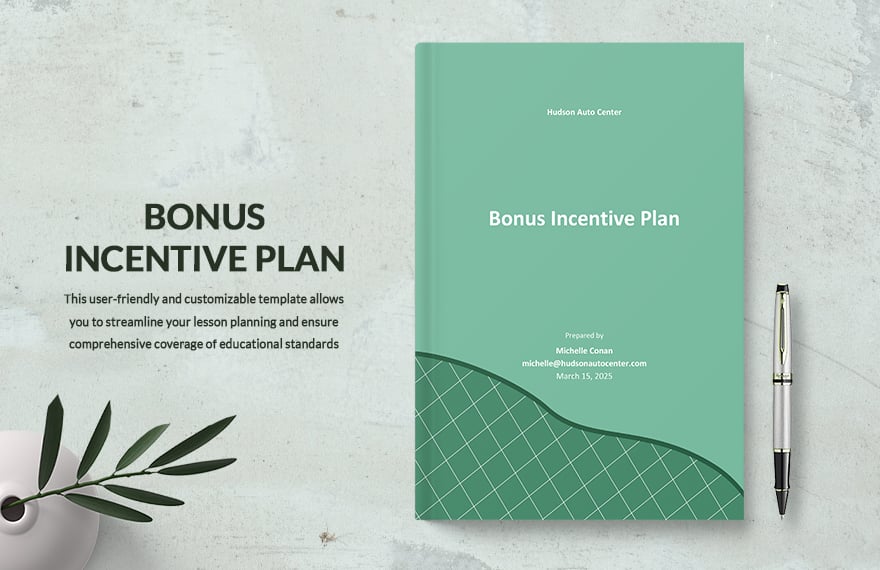 Bonus Incentive Plan Template