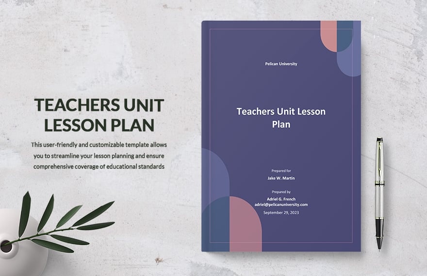 Teachers Unit Lesson Plan Template