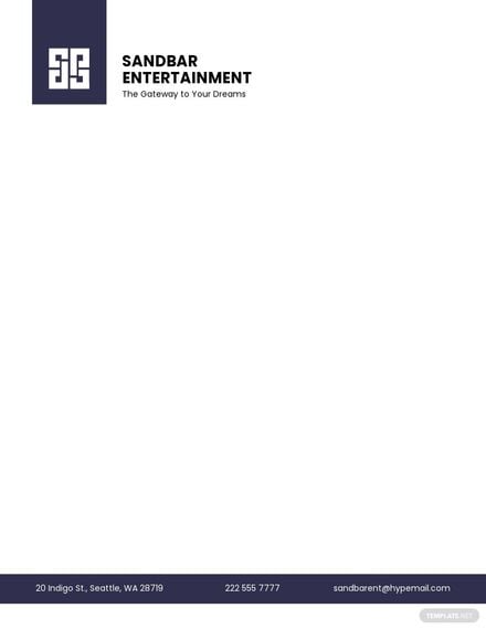 Official Company Letterhead Template