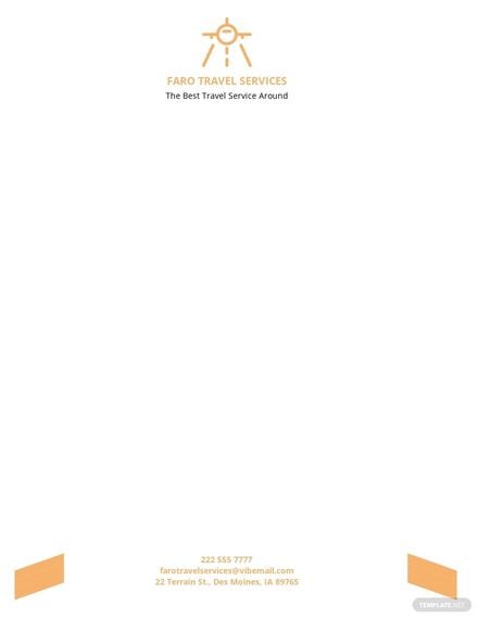 Travel Services Letterhead Template in Word, Google Docs
