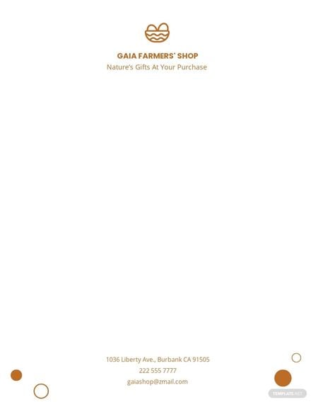 Farmers Market Letterhead Template in Word, Google Docs