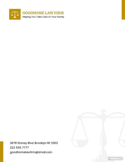 Family Law Attorneys Letterhead Template