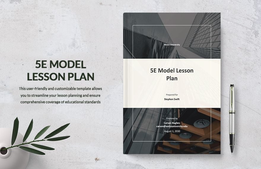 5E Model Lesson Plan Template