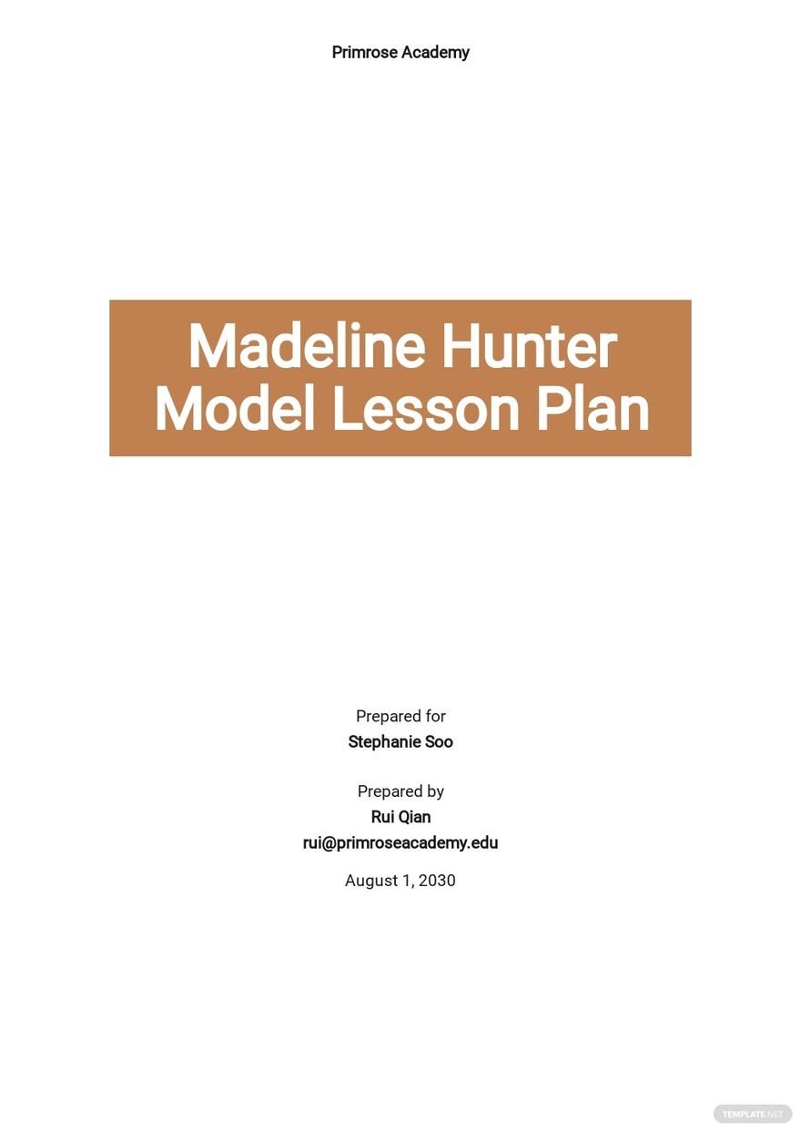Madeline Hunter Model Lesson Plan Template.jpe